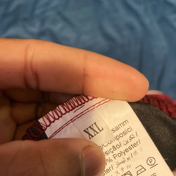 Baggy Red open leg Trackpants - Picture 4 of 4